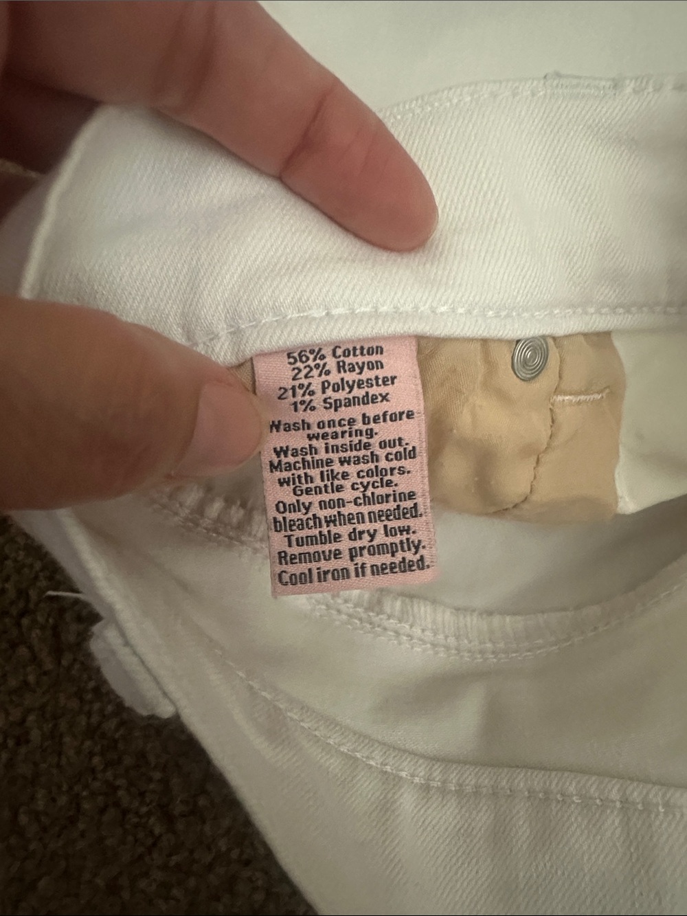 Juicy Couture Y2K Women's White Cuffed Denim Shorts Size 12 - Picture 5 of 5